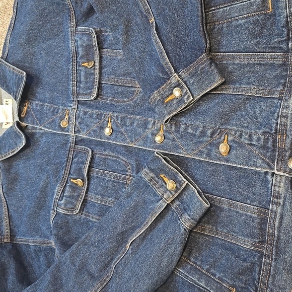 Vintage Wrangel Mens Y2K Rugged Wear Blue Denim Jacket Sz XXL USA - Picture 5 of 9